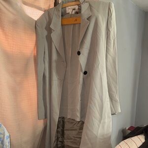 Jones New York Women's Gray Longline Suit-777